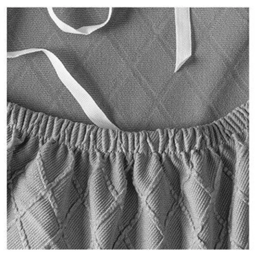 Sofa Cover - Wide Jacquard - Light Concrete Grey - Adaptable & Expandable - Image 5