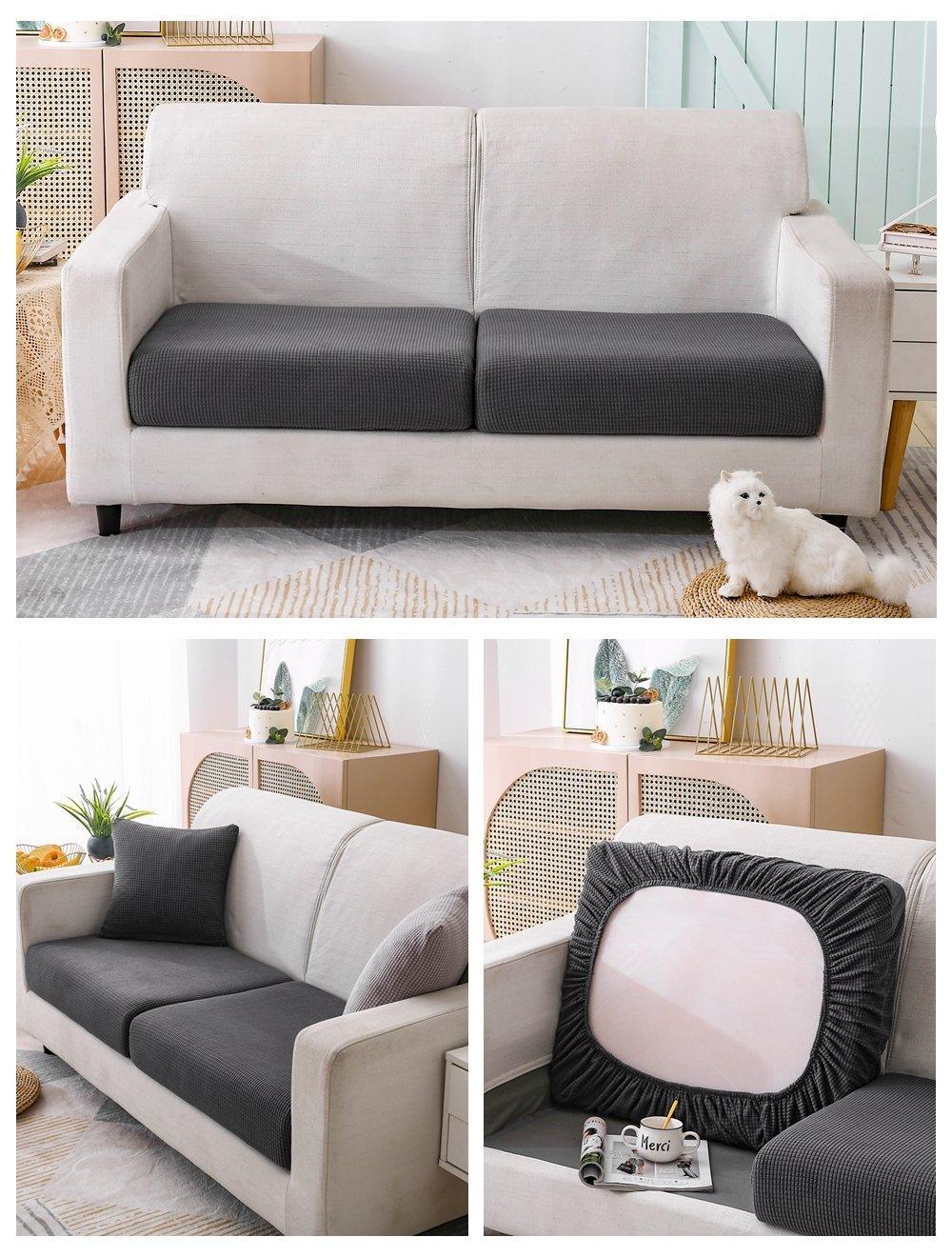 Sofa Cushion Cover - Narrow Jacquard - Dark Grey - Image 4