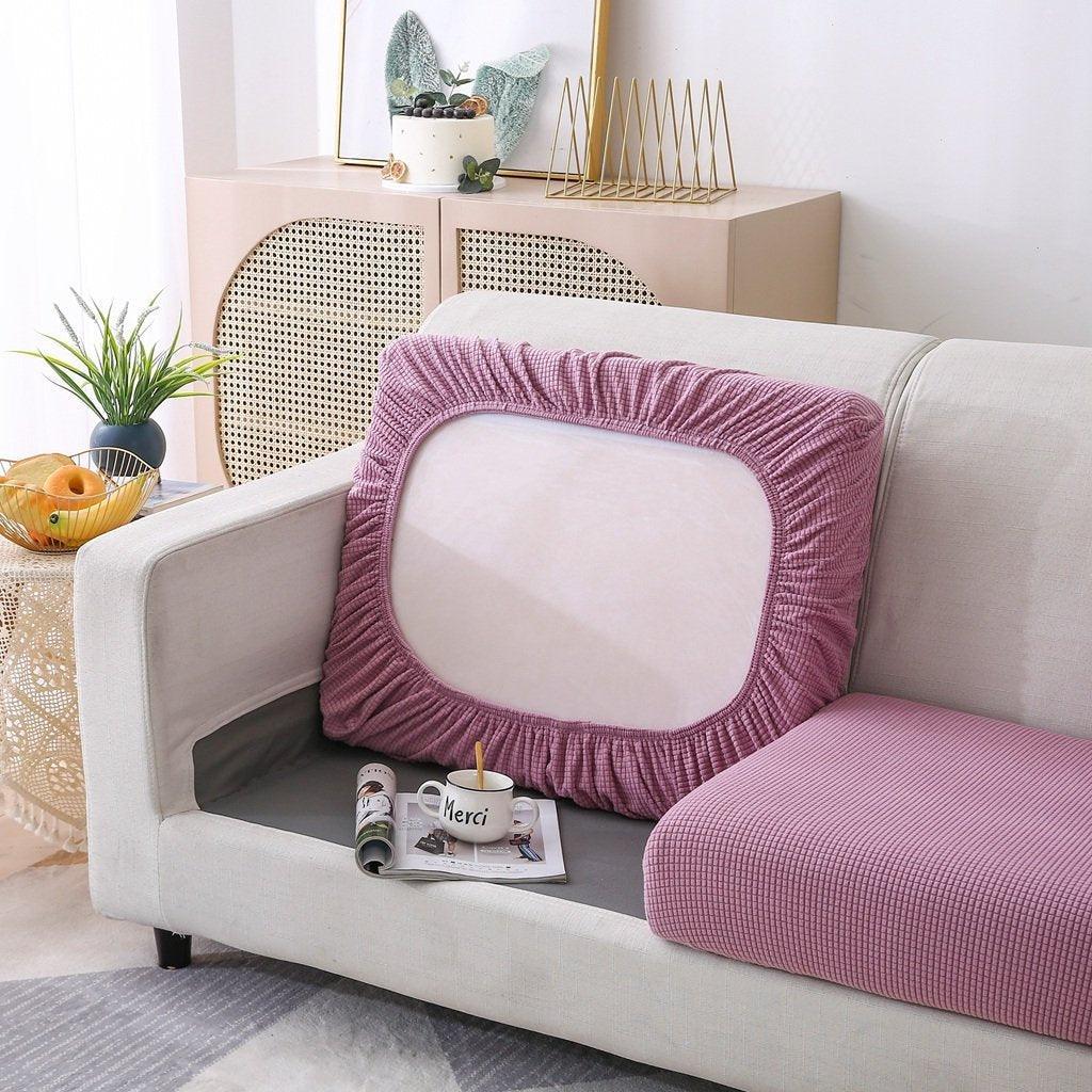 Sofa Cushion Cover - Narrow Jacquard - Pink - Image 4