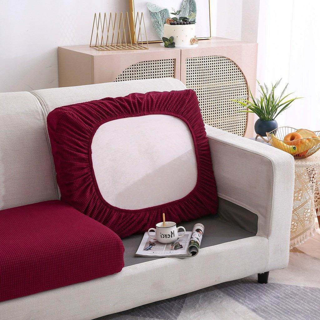 Sofa Cushion Cover - Narrow Jacquard - Red Garnet - Image 3